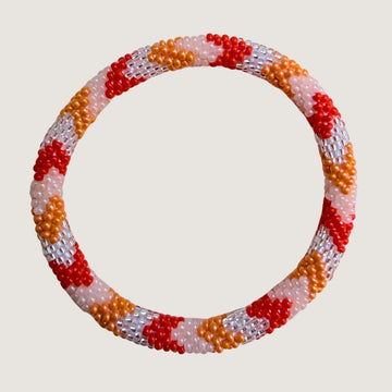 Écru, rouge et corail