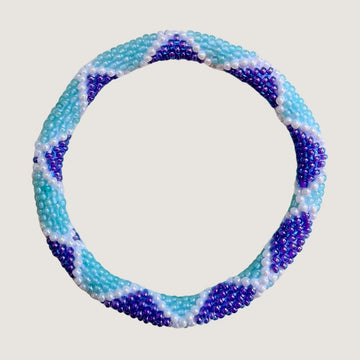 Bleu et blanc à losanges