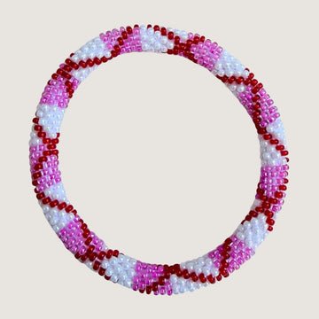 Rose et blanc à losanges