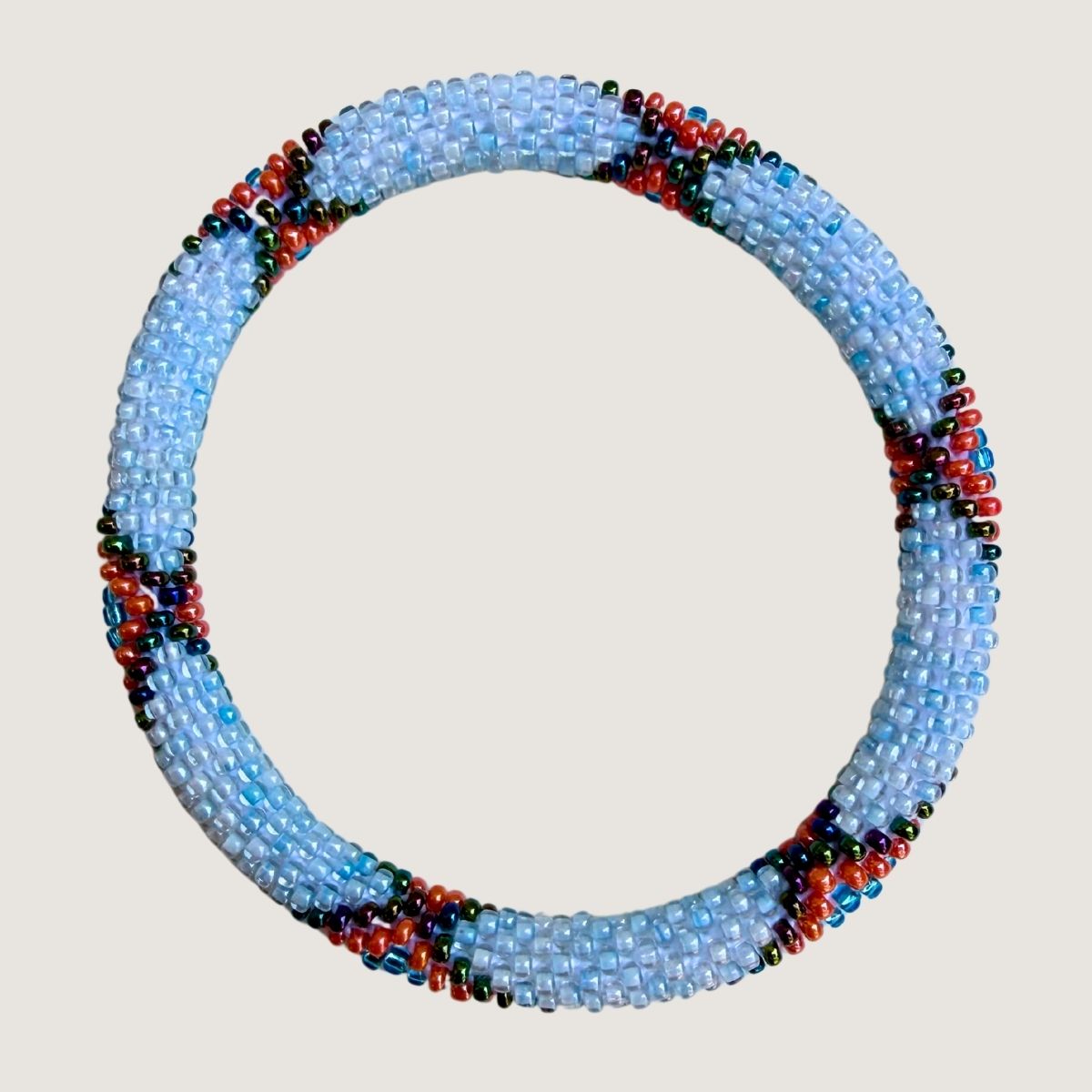 Bleu clair et rouge