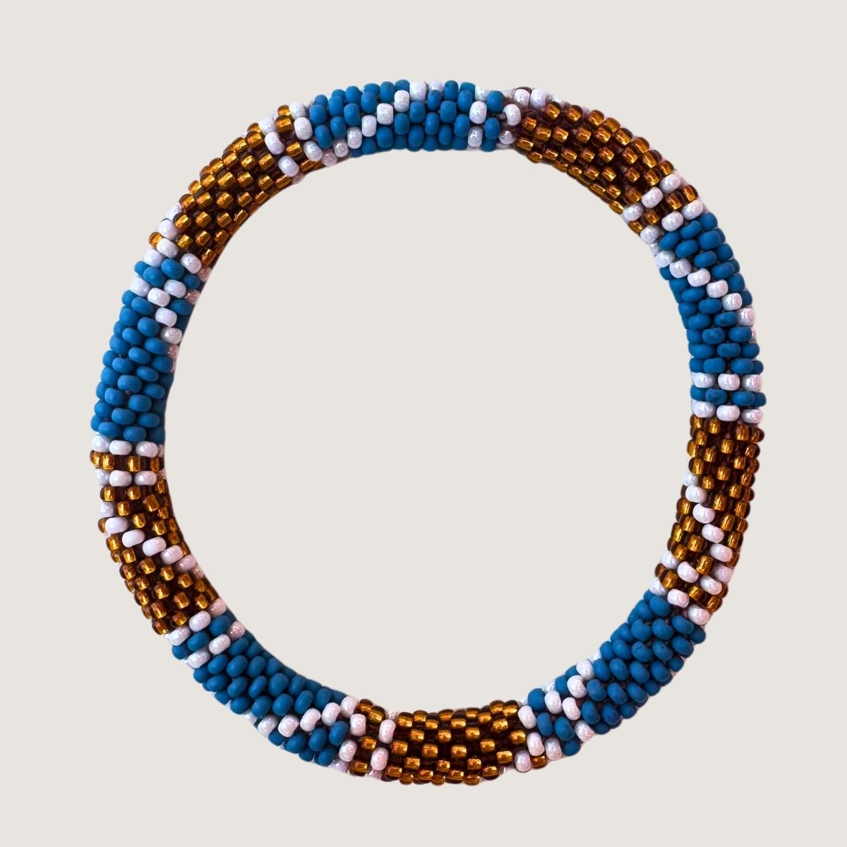 Bleu et brun à blocs