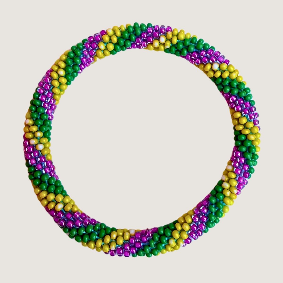 Vert et violet à rayures