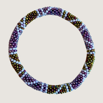 Violet et or moucheté